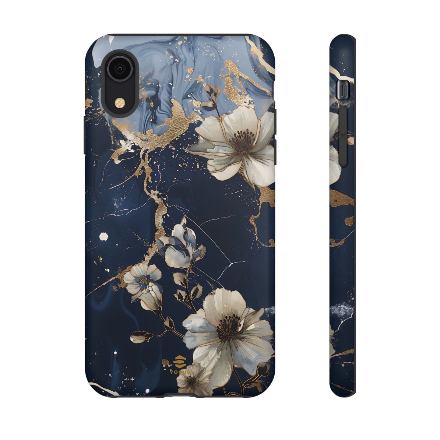 Funda para iPhone con diseño floral de mármol