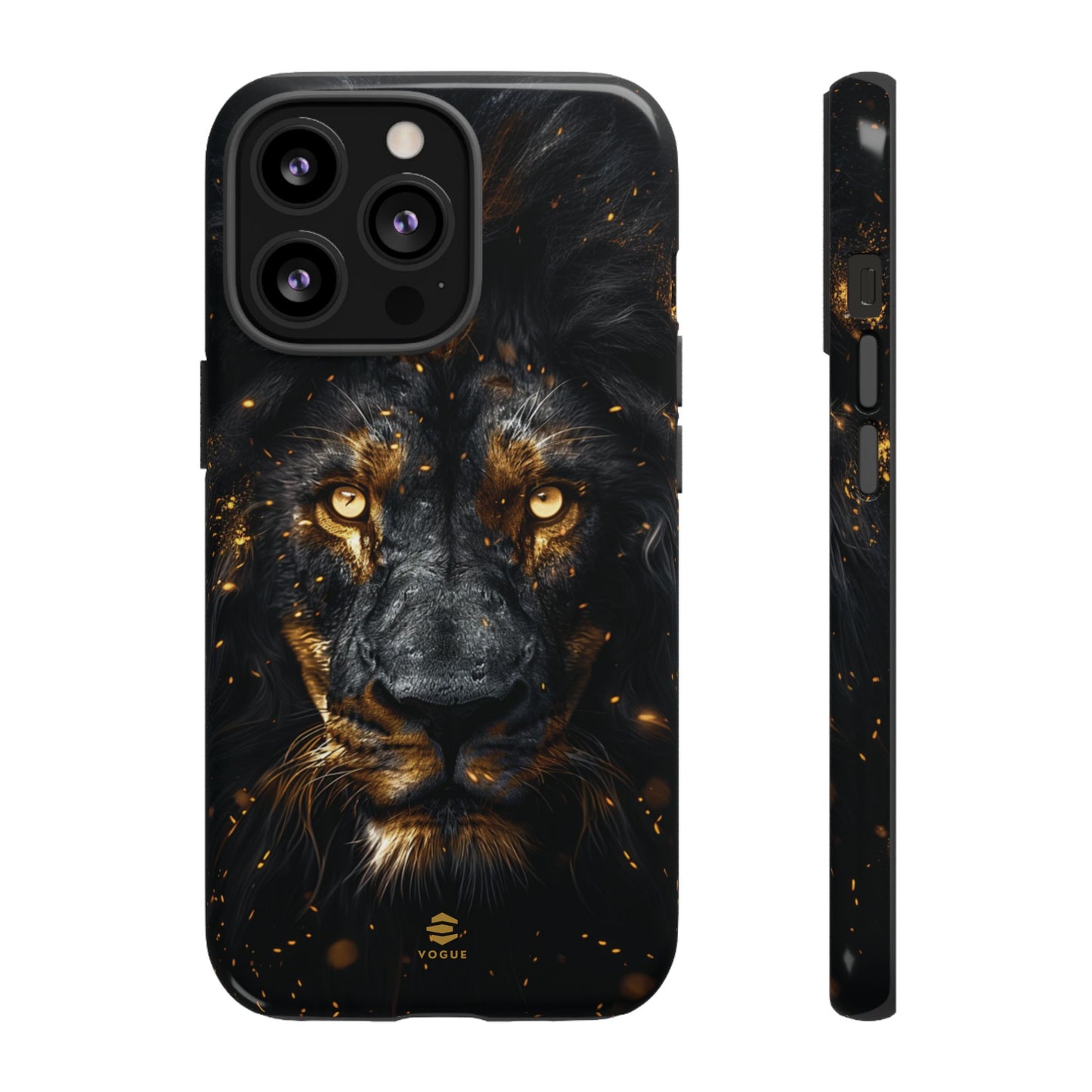 Funda para iPhone con diseño de león negro