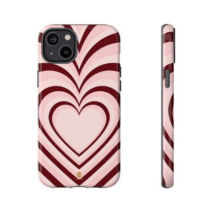 Burgundy Hearts Design - Phone Case, Love, Valentine's Day Gift for Her