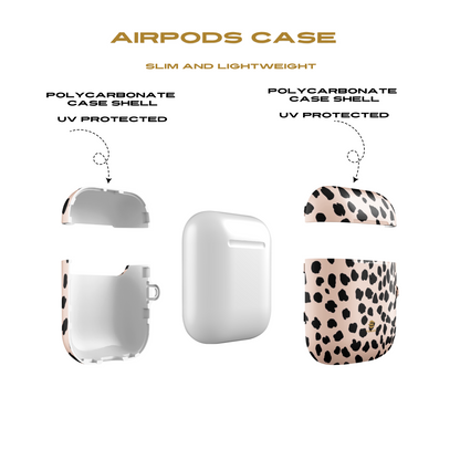 AirPod-Hüllen mit Animalprint in Nude