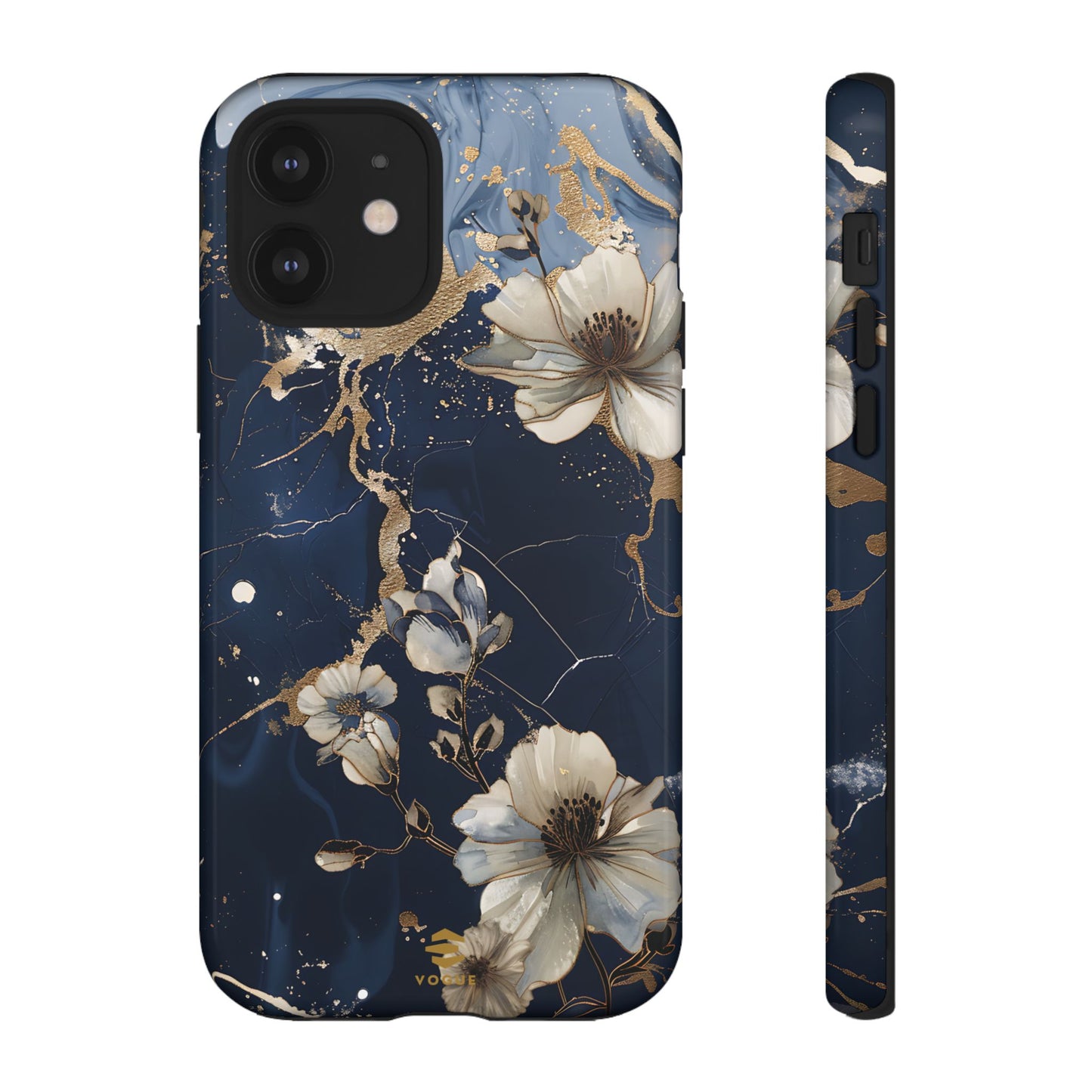 Funda para iPhone con diseño floral de mármol