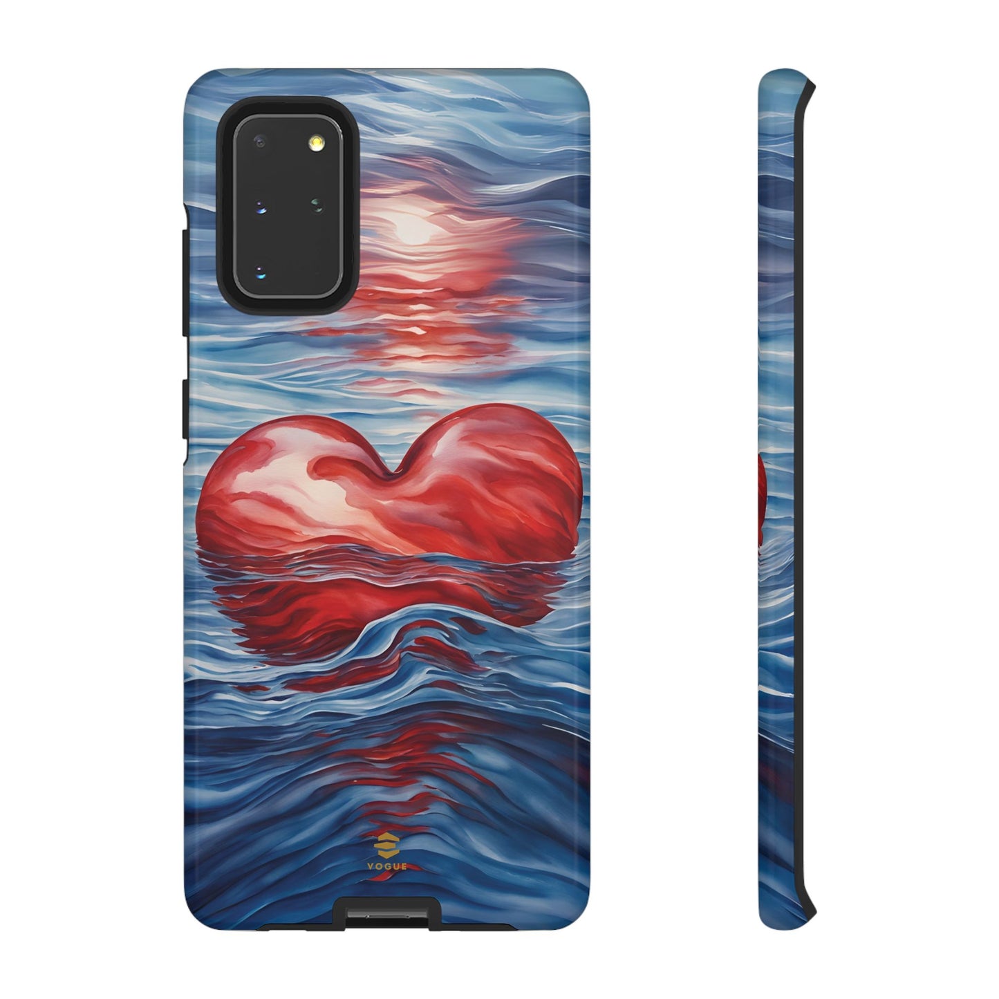 Deep devotion Red Heart Samsung Tough Case red and blue Durable protective Cover