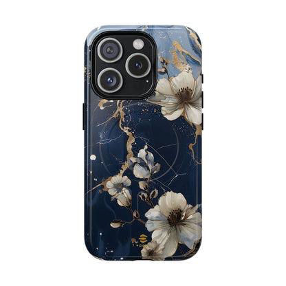 Marble Floral MagSafe iPhone Case