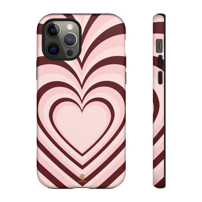 Burgundy Hearts Design - Phone Case, Love, Valentine's Day Gift for Her