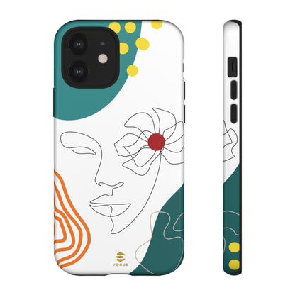 Women Face Line Art Phone Case iPhone