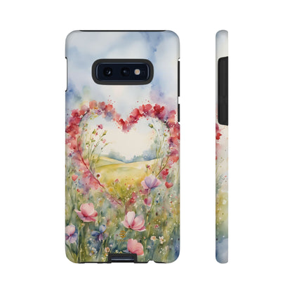 Flower heart Tough Phone Case for Samsung