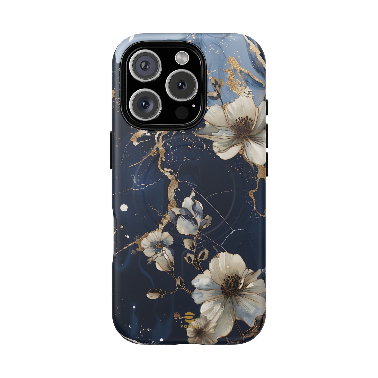 Marble Floral MagSafe iPhone Case