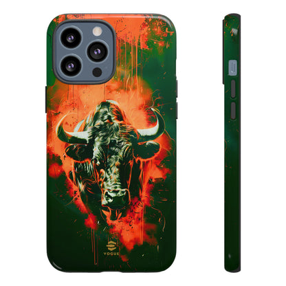 Green Bull Art iPhone Tough Case