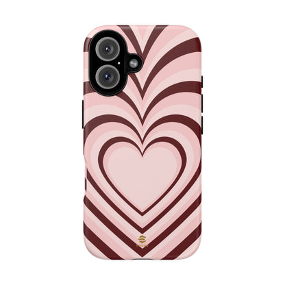 Burgundy Hearts Design - Phone Case, Love, Valentine's Day Gift for Her