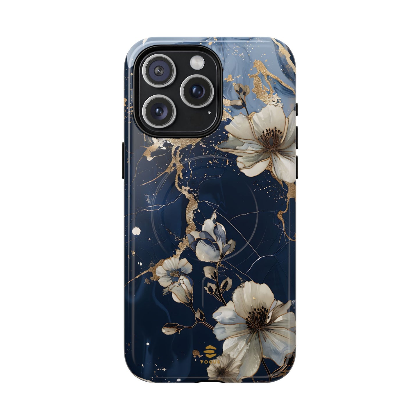 Marble Floral MagSafe iPhone Case