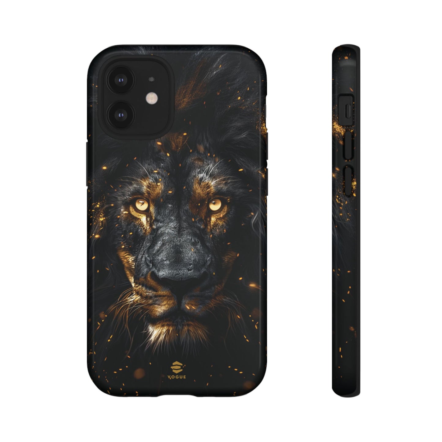 Funda para iPhone con diseño de león negro