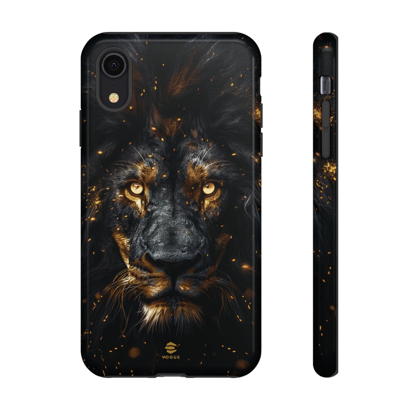 Funda para iPhone con diseño de león negro