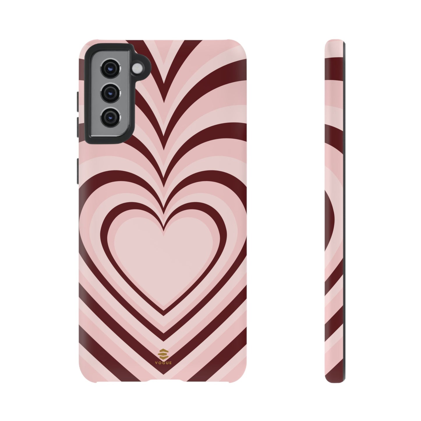 Burgundy Hearts Design - Phone Case, Love, Valentine's Day Gift for Her Samsung Galaxy