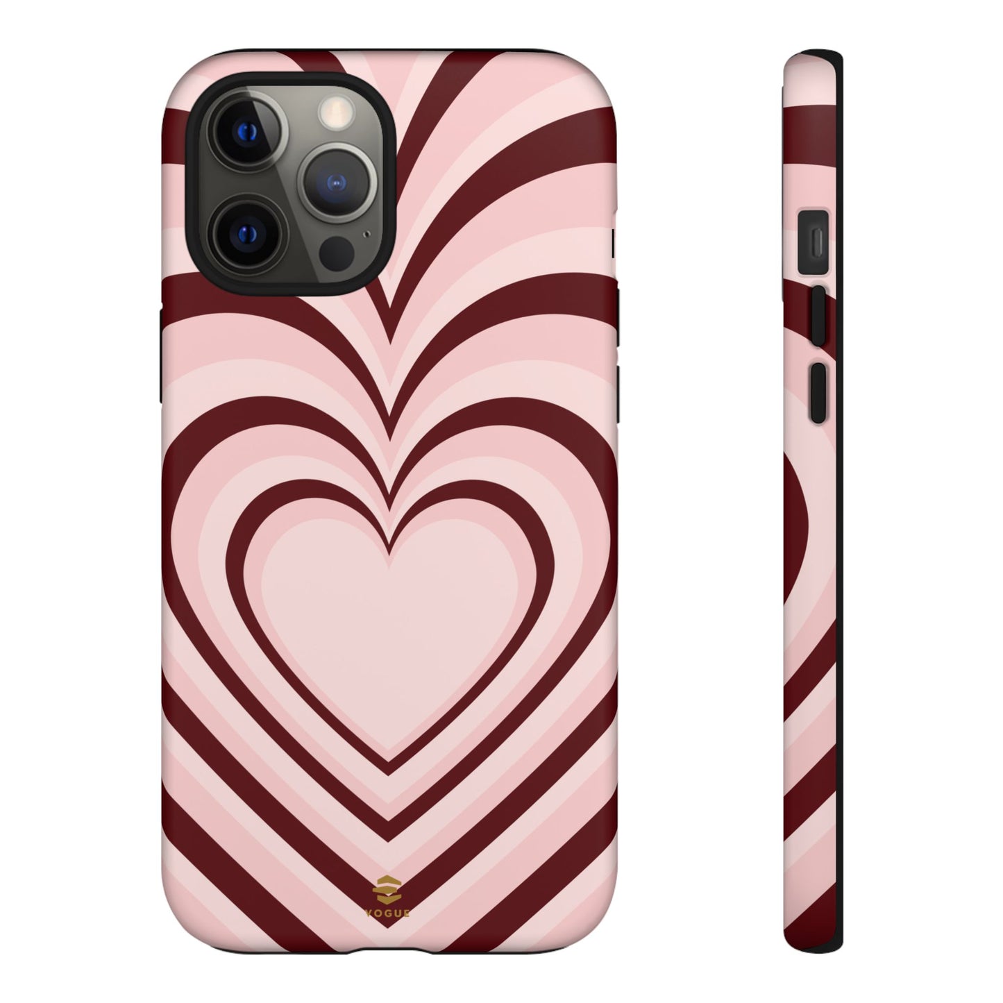 Burgundy Hearts Design - Phone Case, Love, Valentine's Day Gift for Her