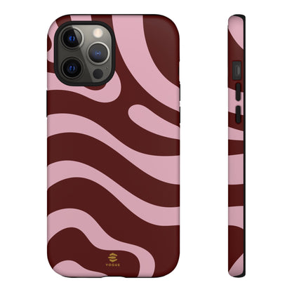 Maroon Ripple iPhone Tough Case