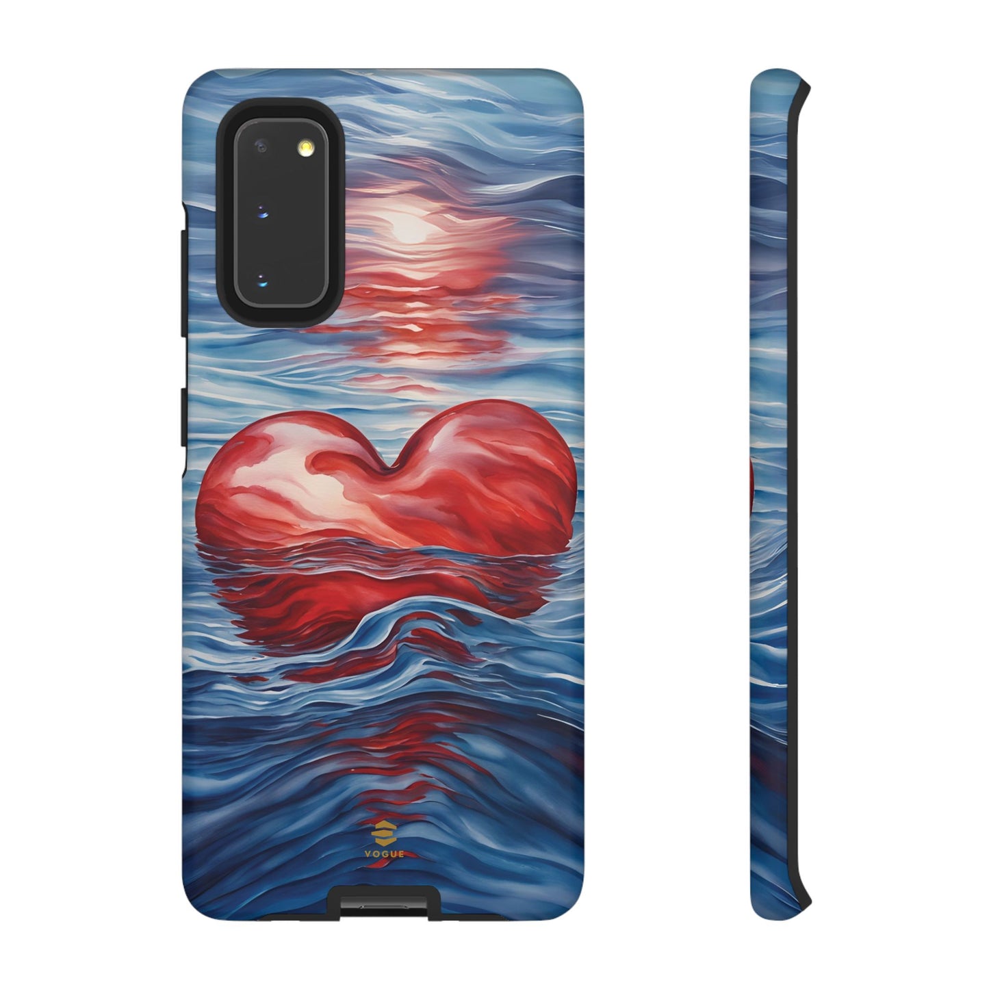 Deep devotion Red Heart Samsung Tough Case red and blue Durable protective Cover