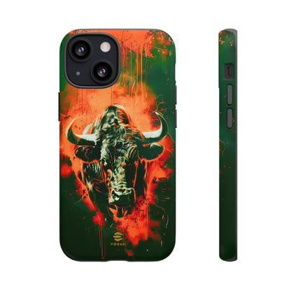 Green Bull Art iPhone Tough Case