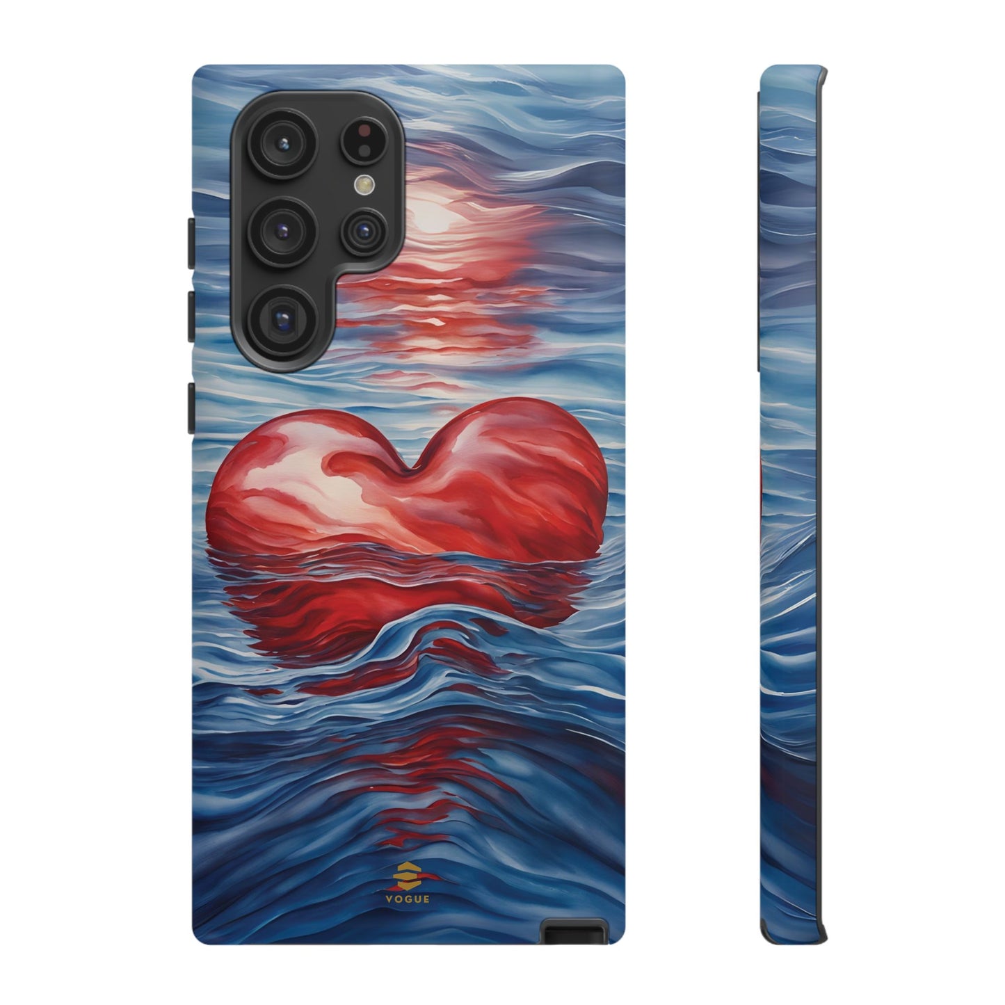 Deep devotion Red Heart Samsung Tough Case red and blue Durable protective Cover