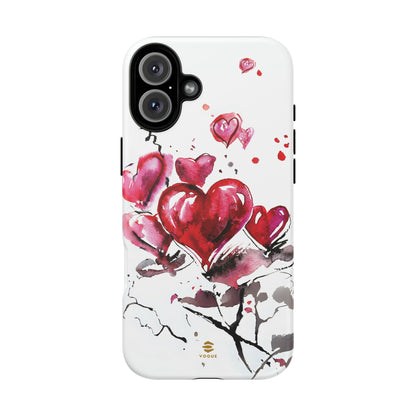Abstract Hearts Art - iPhone Case, Love, Valentine's Day Gift for Her Protective tough Cover