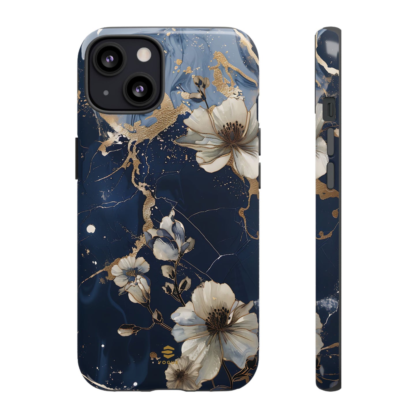 Funda para iPhone con diseño floral de mármol