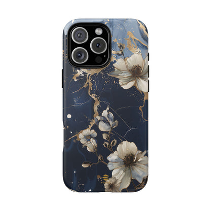 Funda para iPhone con diseño floral de mármol