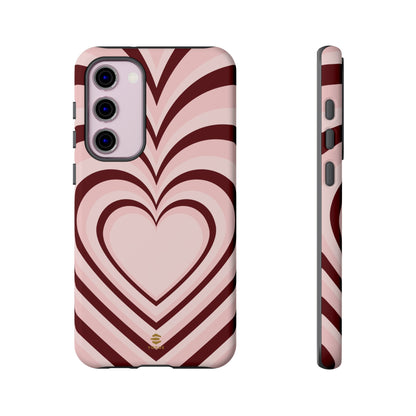 Burgundy Hearts Design - Phone Case, Love, Valentine's Day Gift for Her Samsung Galaxy