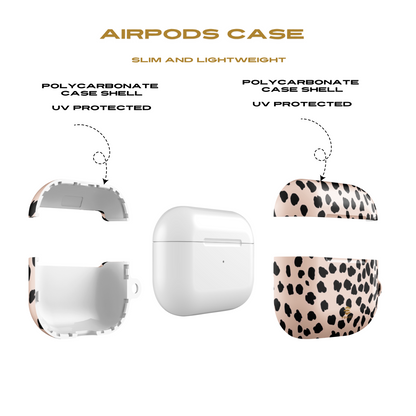 AirPod-Hüllen mit Animalprint in Nude