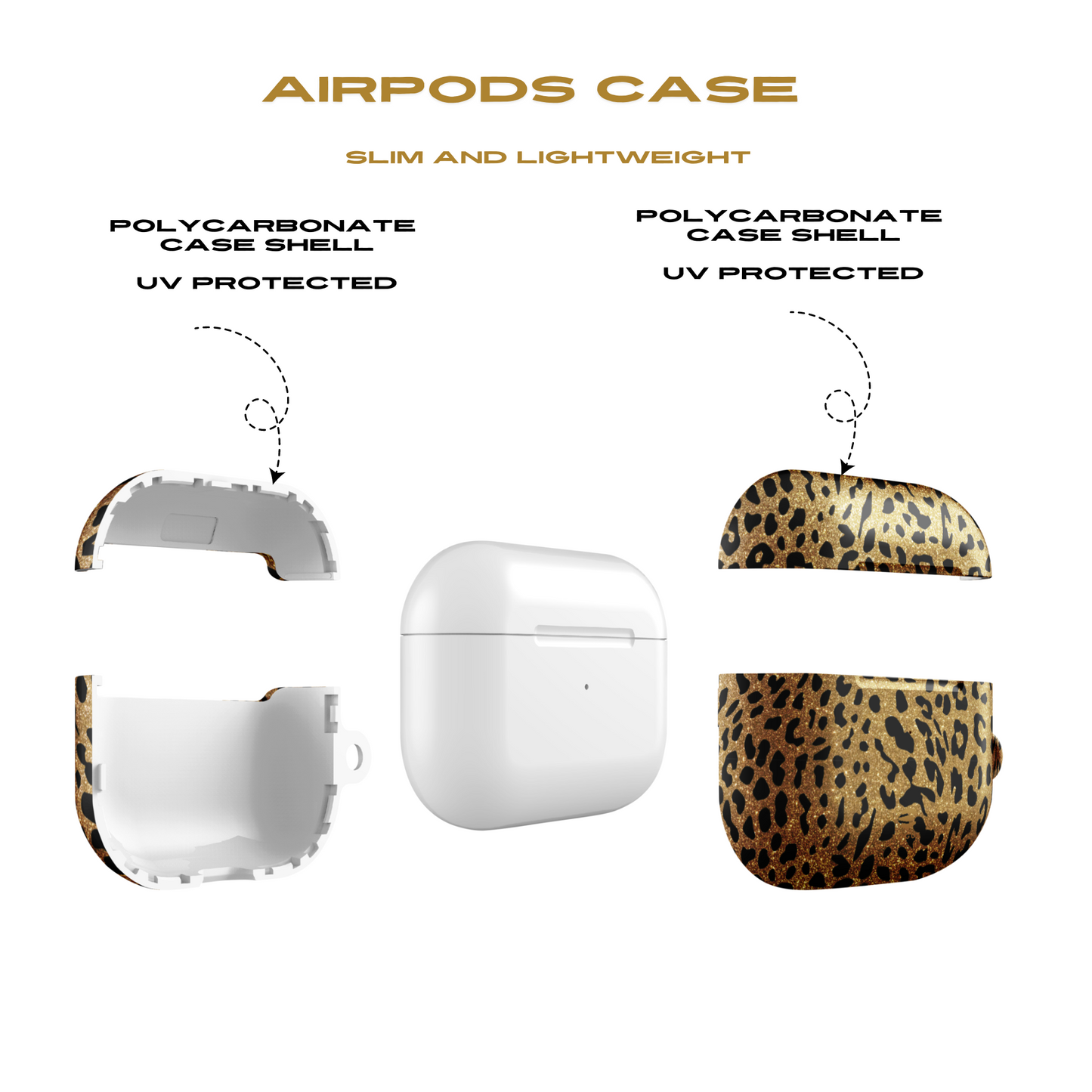 Gold Leopard AirPod Cases