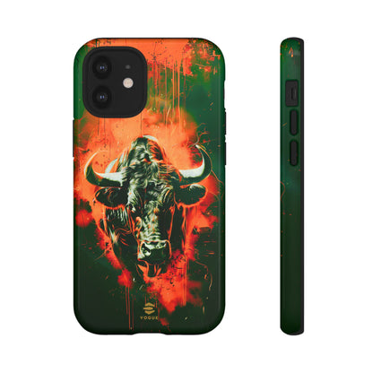 Green Bull Art iPhone Tough Case