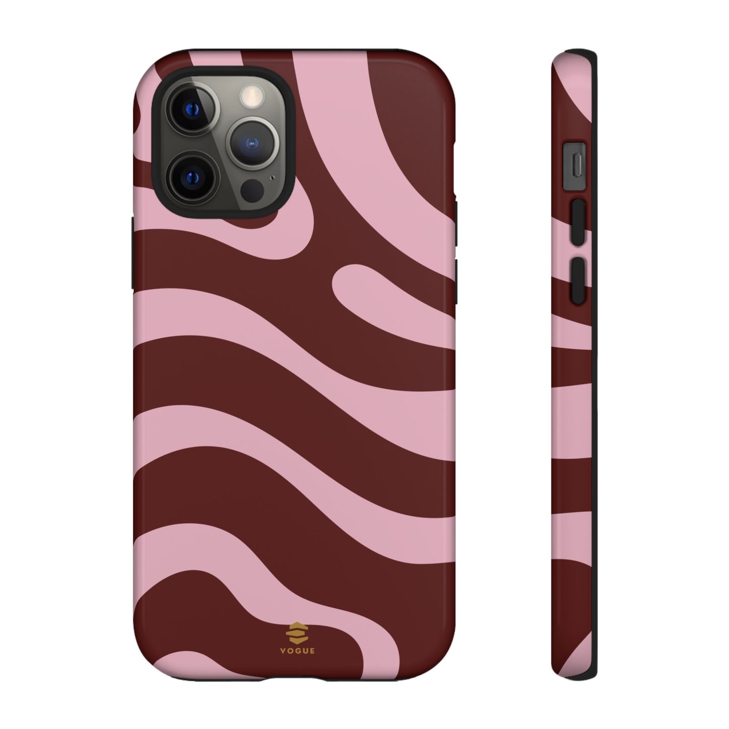 Maroon Ripple iPhone Tough Case