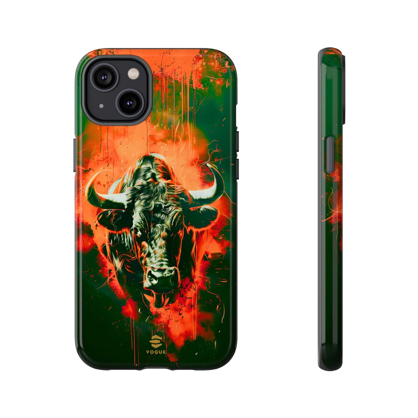 Green Bull Art iPhone Tough Case