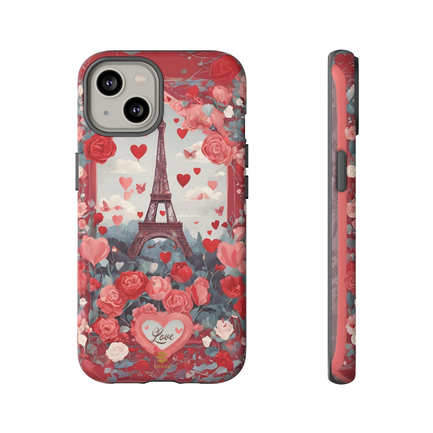 Hearts in Paris Phone Case Valentine's Day Gift for Her