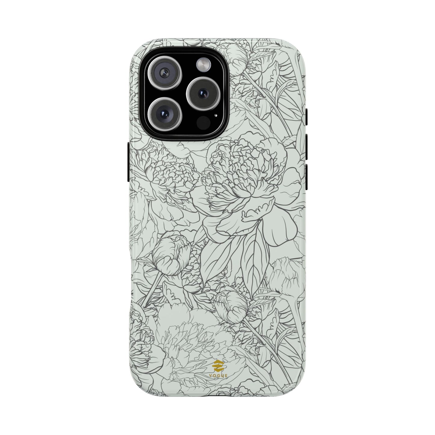 Funda para iPhone con diseño de peonías y salvia