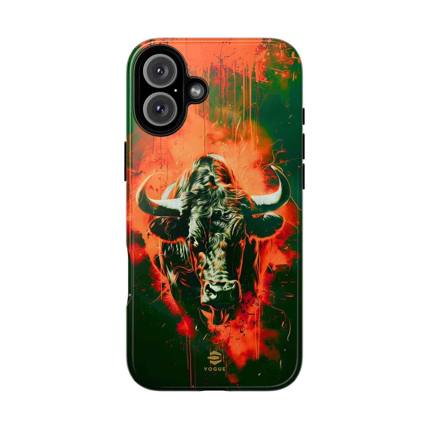 Green Bull Art iPhone Tough Case