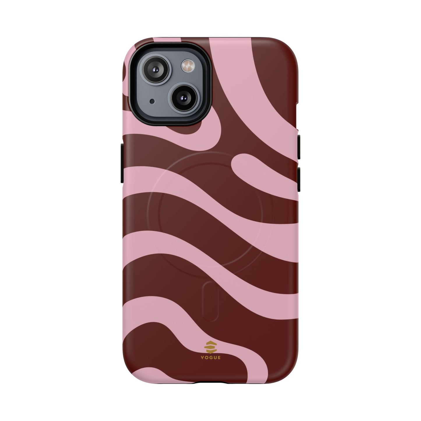 Maroon Ripple MagSafe iPhone Case