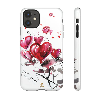 Abstract Hearts Art - iPhone Case, Love, Valentine's Day Gift for Her Protective tough Cover
