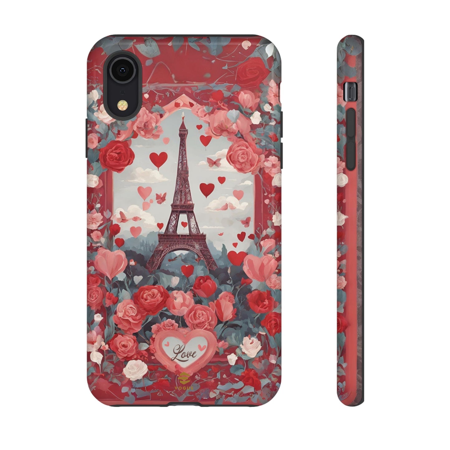 Hearts in Paris Phone Case Valentine's Day Gift for Her