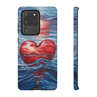 Deep devotion Red Heart Samsung Tough Case red and blue Durable protective Cover