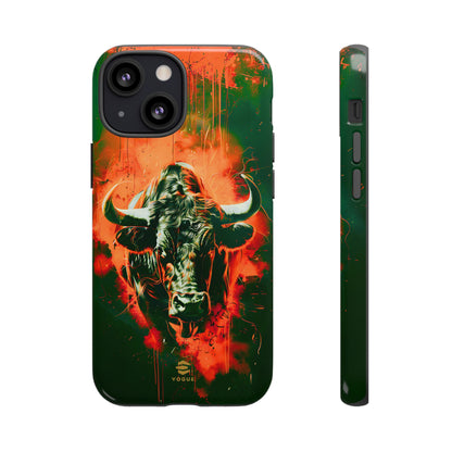 Green Bull Art iPhone Tough Case