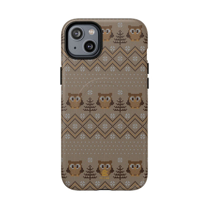 Owl Xmas Jumper MagSafe iPhone Case