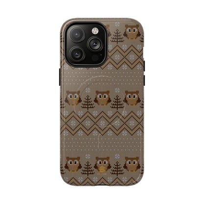 Owl Xmas Jumper MagSafe iPhone Case