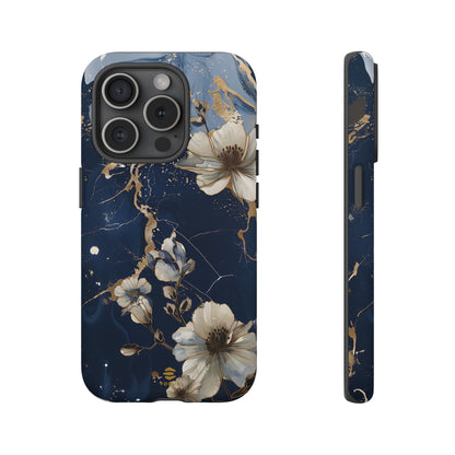 Funda para iPhone con diseño floral de mármol