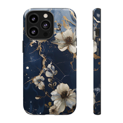 Funda para iPhone con diseño floral de mármol