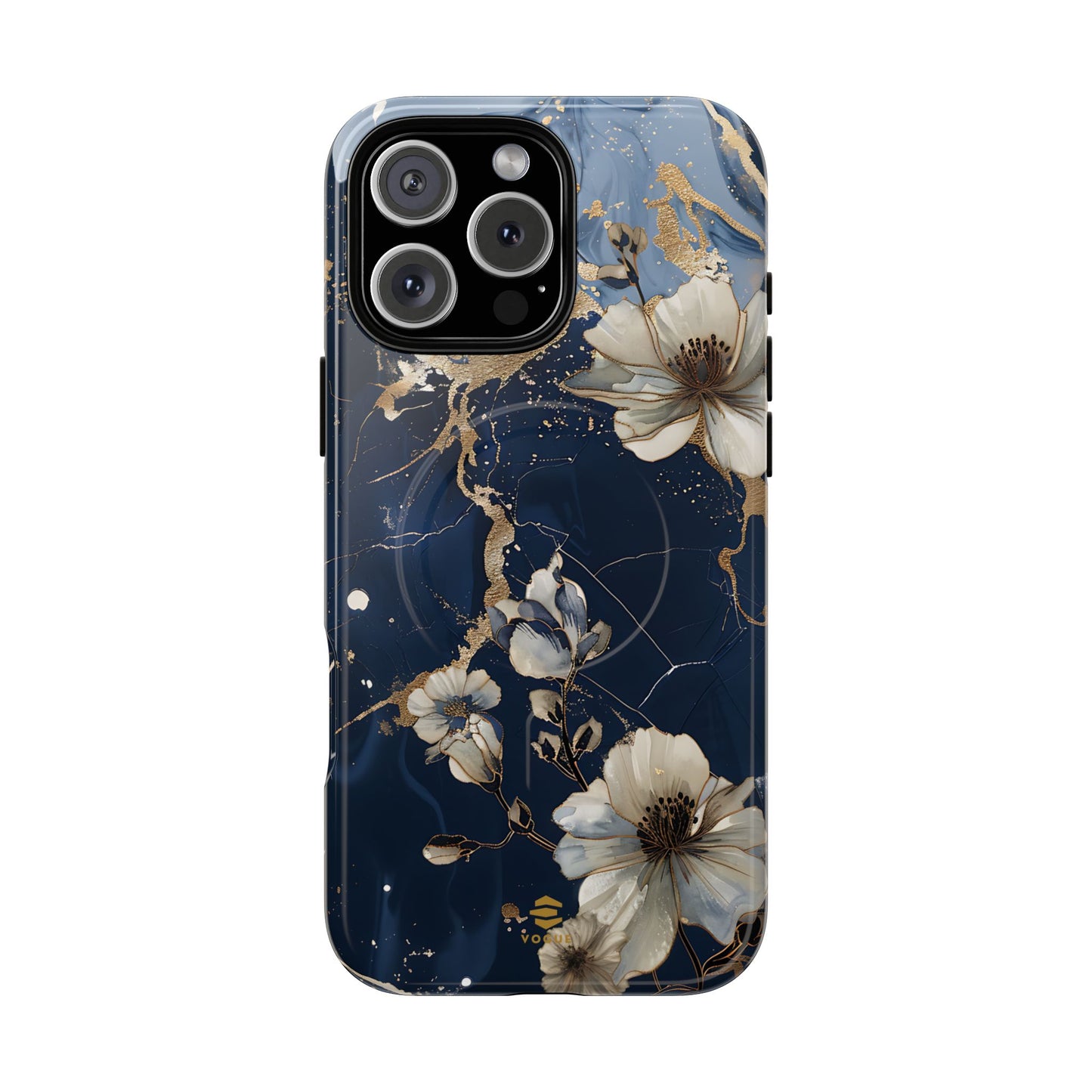 Marble Floral MagSafe iPhone Case