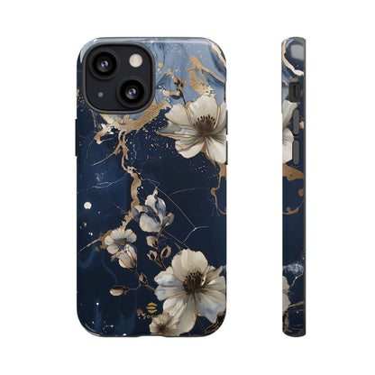 Funda para iPhone con diseño floral de mármol