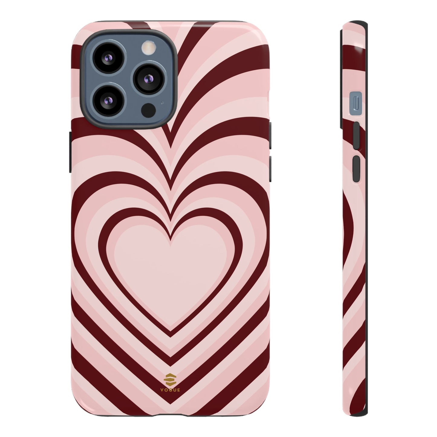 Burgundy Hearts Design - Phone Case, Love, Valentine's Day Gift for Her