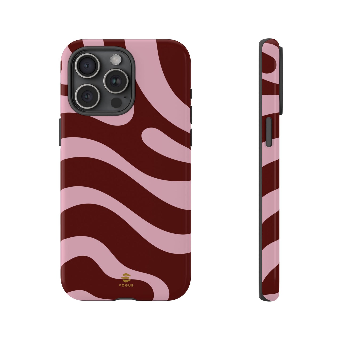 Maroon Ripple iPhone Tough Case