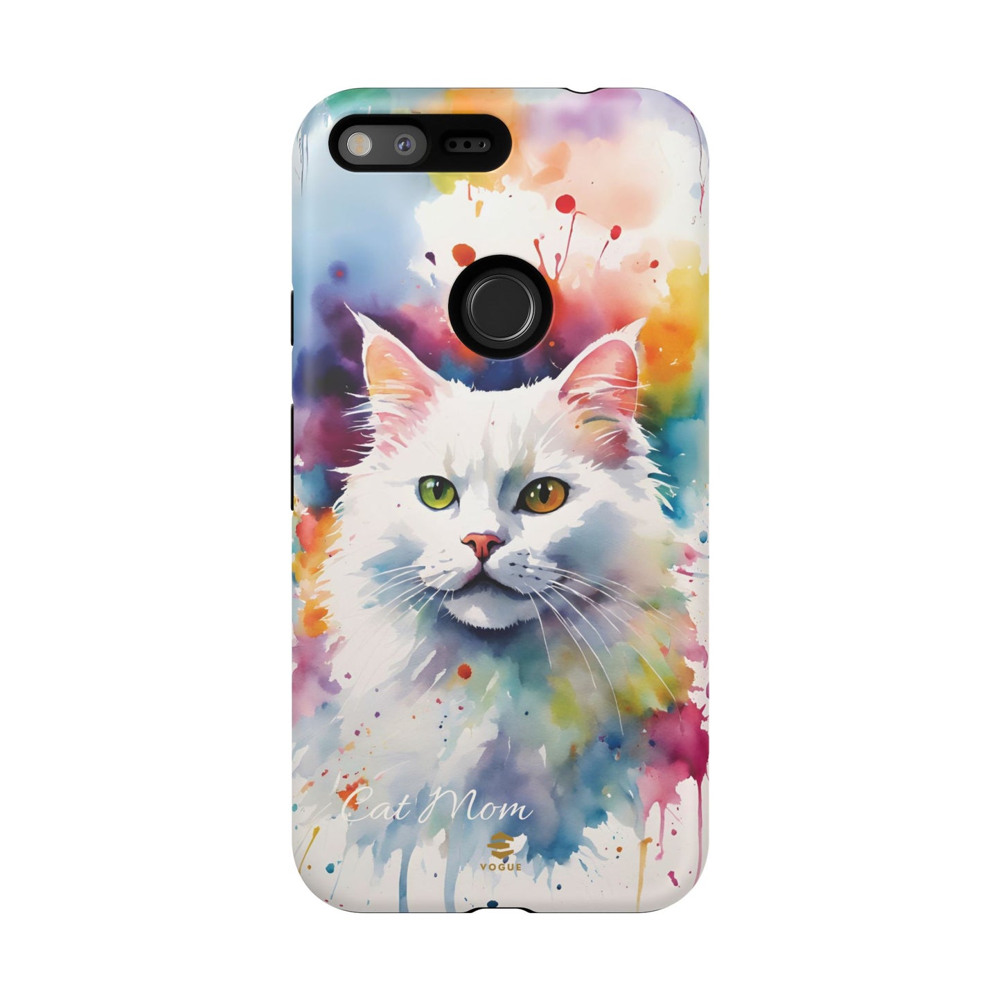 Custom White Cat Google Pixel Tough Phone Case