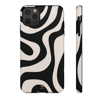 Black Swirl iPhone Tough Case