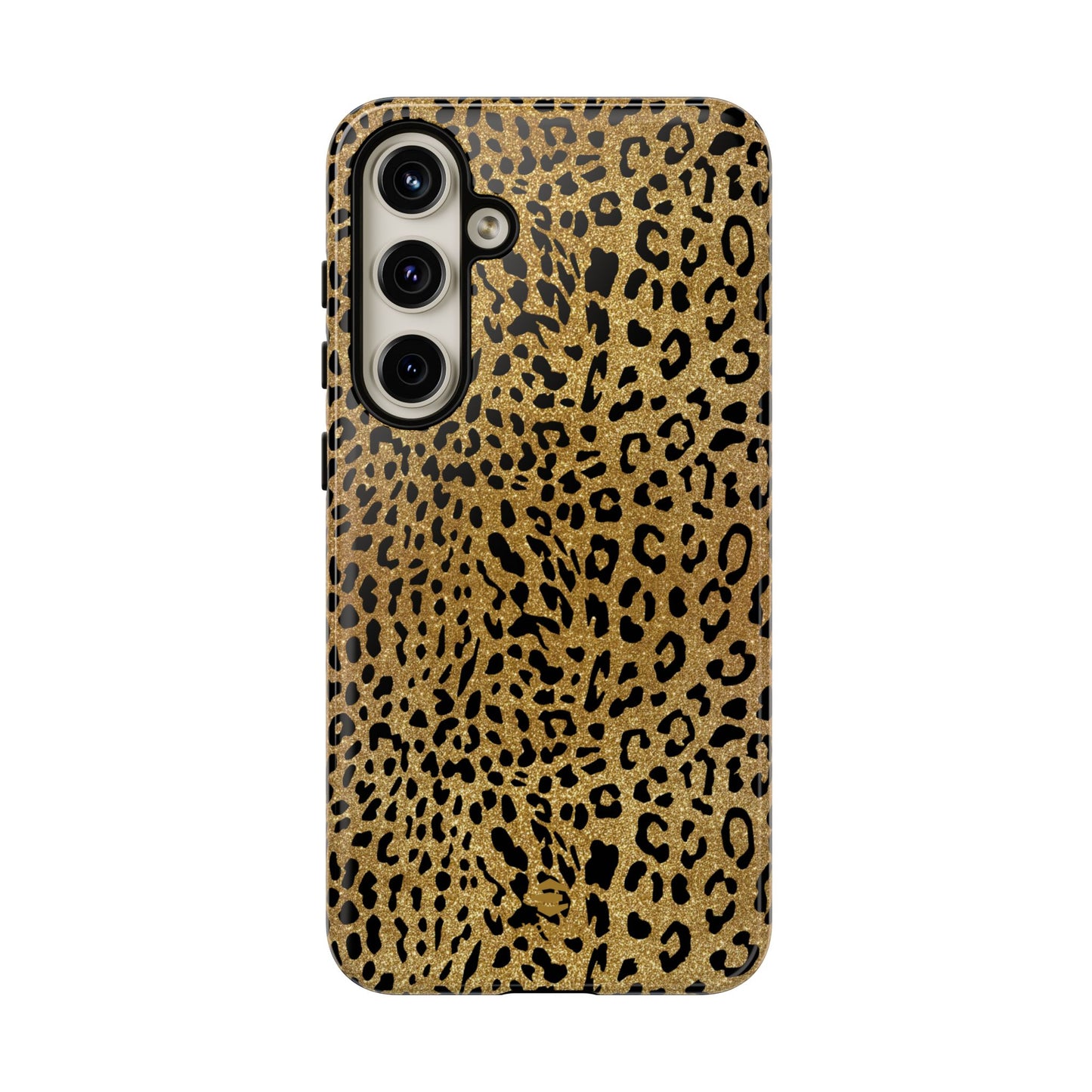 Goldene Samsung-Hülle mit Leopardenmuster